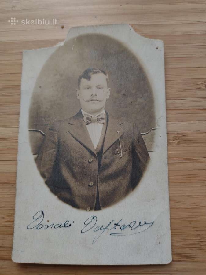 Amerikos lietuvio portretinė nuotrauka dedikacija