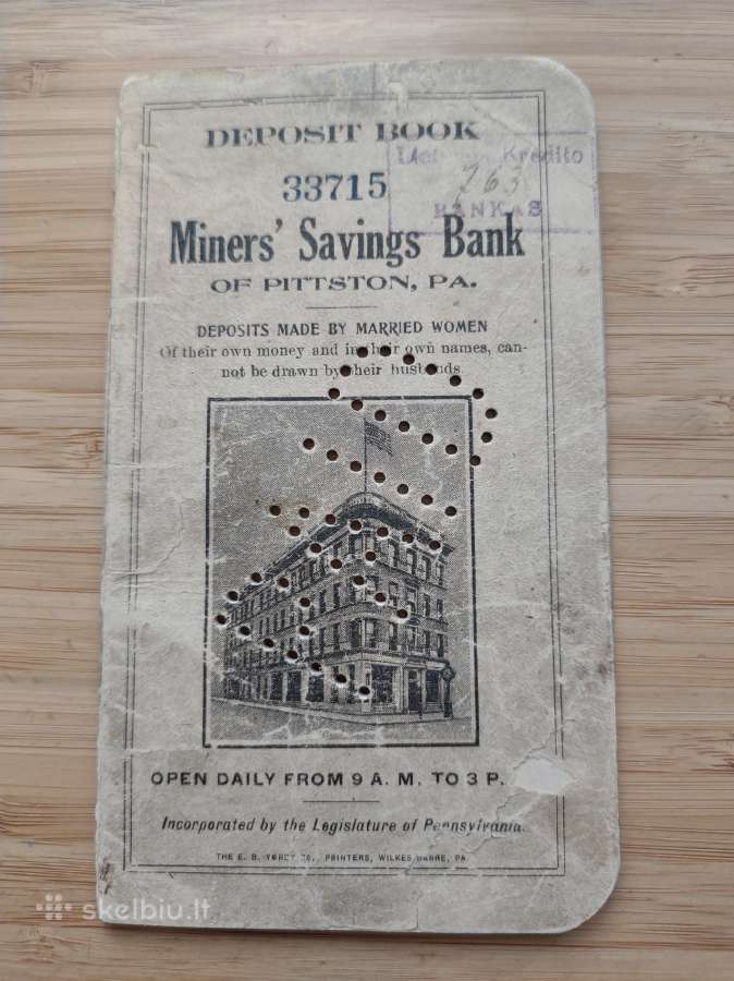 Amerikos Lietuvės banko knygelė. JAV. Mičiganas
