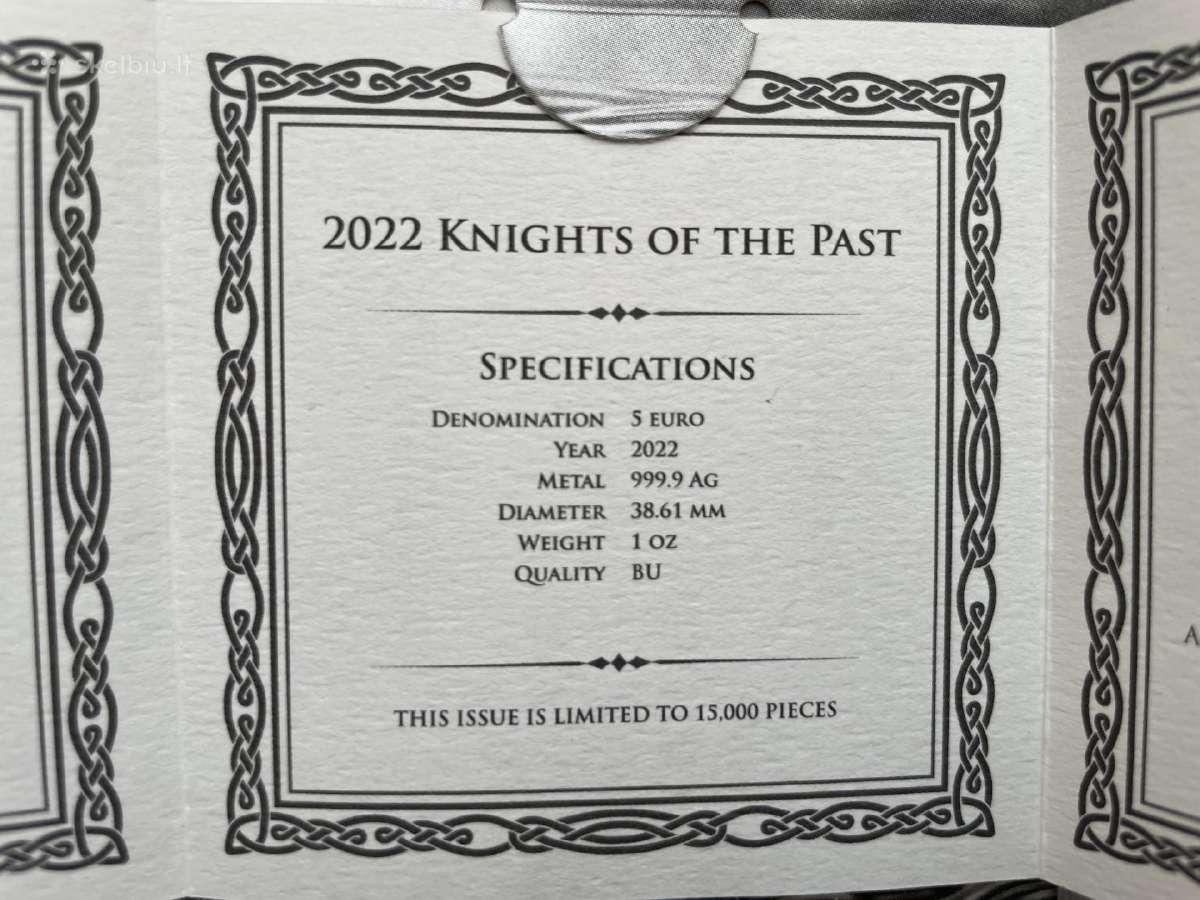 Knights of the Past 1oz 999 - nuotraukos Nr. 13