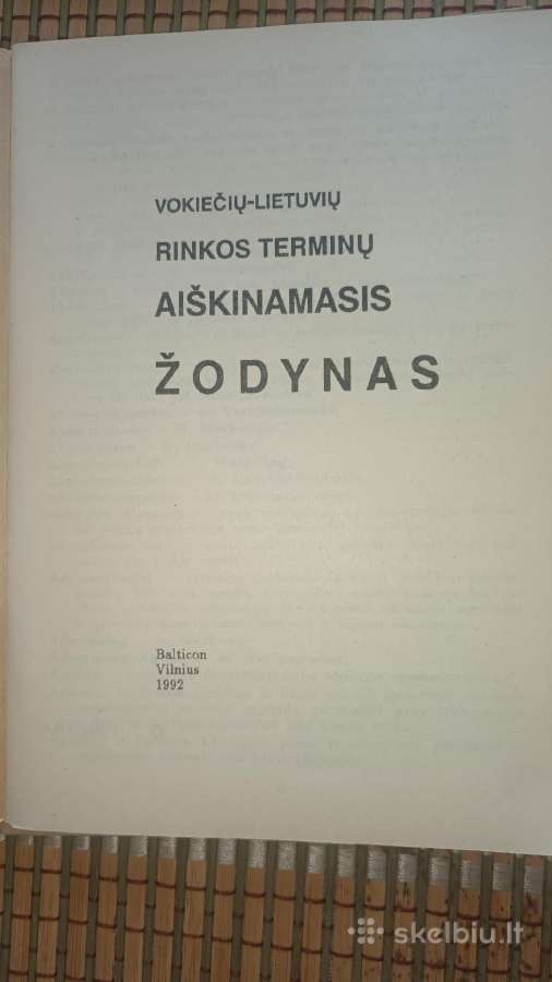 Vokiečių rinkos terminų aiškinamasis žodynas - nuotraukos Nr. 2
