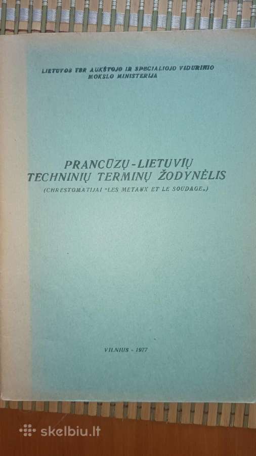Prancūzų-lietuvių techninių terminų žodynėlis