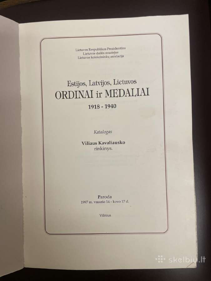 V.kavaliausko albumas bei apdovanojimų katalogas - nuotraukos Nr. 2