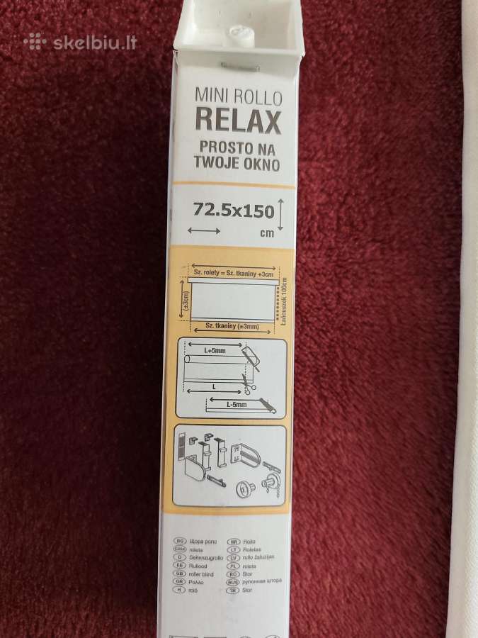 Ritininė užuolaida Gardinia Relax, 72,5 x 150 cm, - nuotraukos Nr. 4