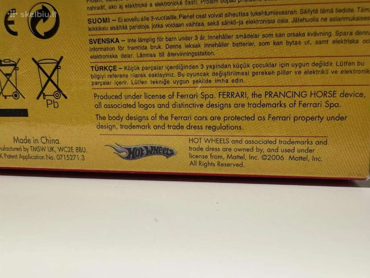 Hot wheels modeliukai ferrari masineles naujos - nuotraukos Nr. 8