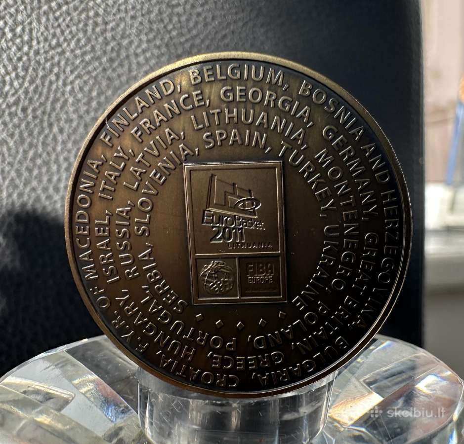 Puiki dovana-medalis 2011m Europos krepšinio čemp. - nuotraukos Nr. 3