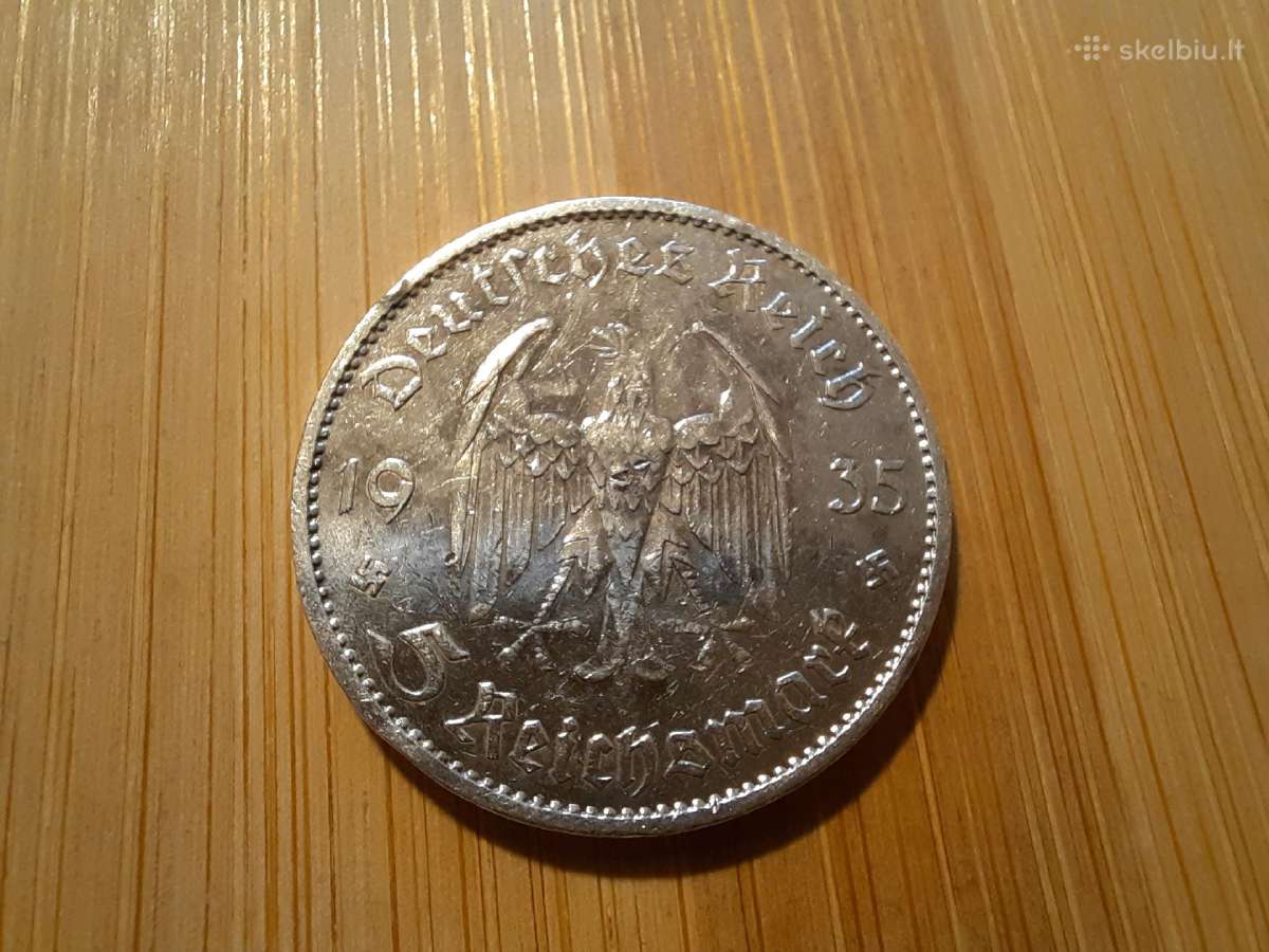 5 markės 1935 F - Vokietija - nuotraukos Nr. 2