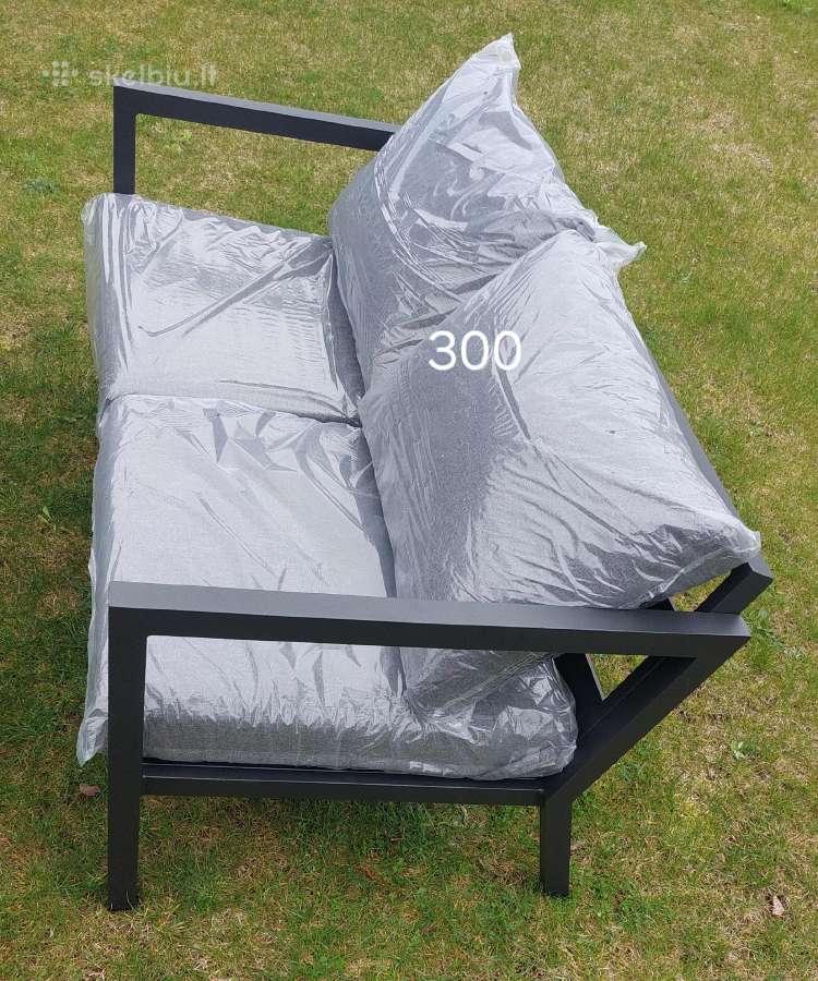 Aliuminis kampas,sofa. Aliuminiai foteliai. Stalas - nuotraukos Nr. 9
