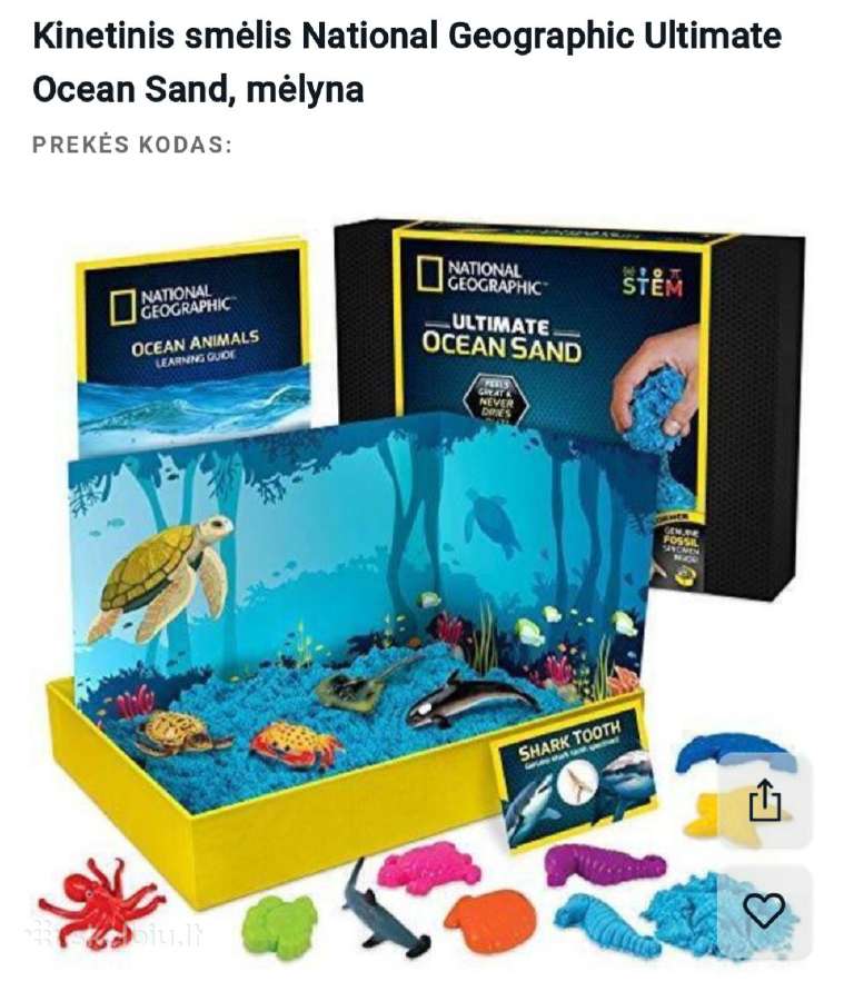 National geographic kinetinis smėlis + figūrėlės