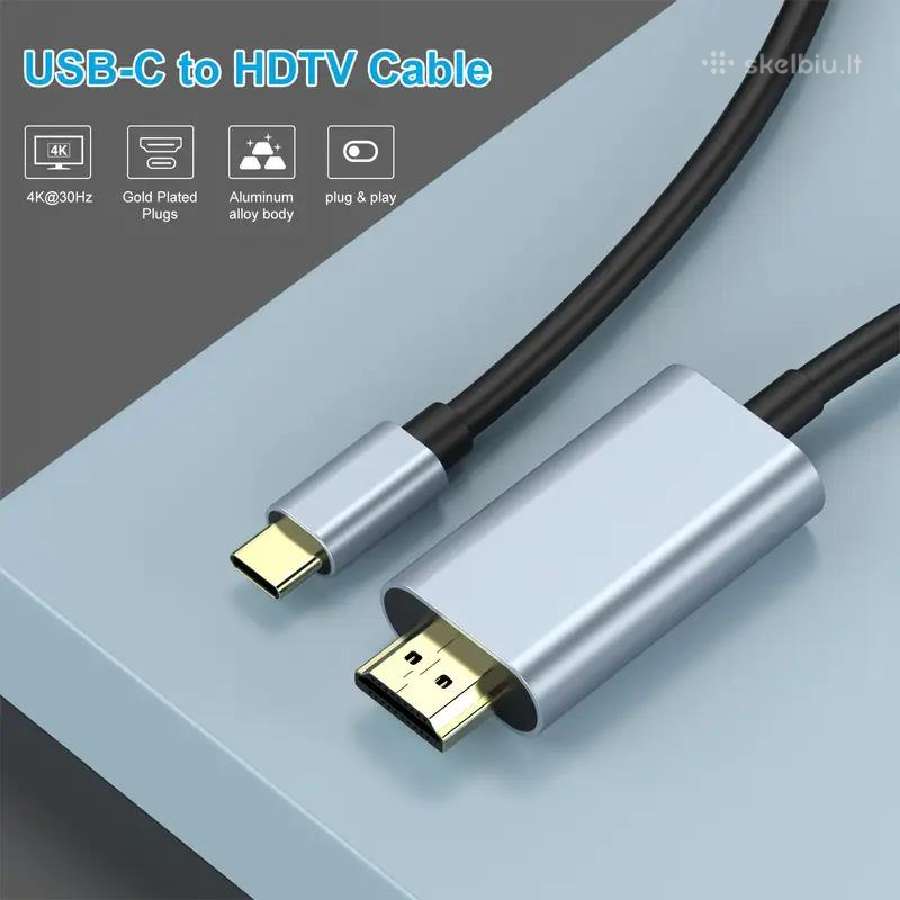 Usb-c į to Hdmi laidas 1.8 m. Mhl - nuotraukos Nr. 15