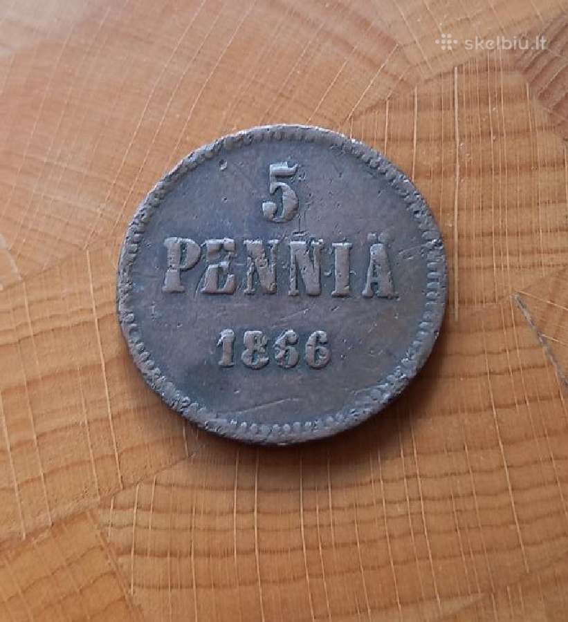 Suomija - Rusija 1866 5 peni