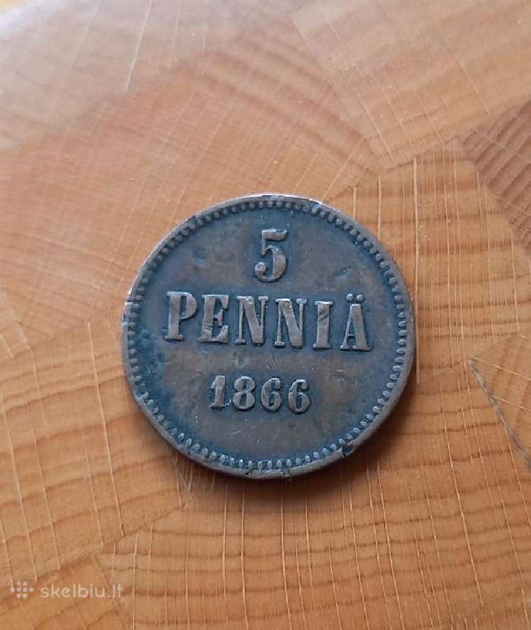Suomija - Rusija 1866 5 peni