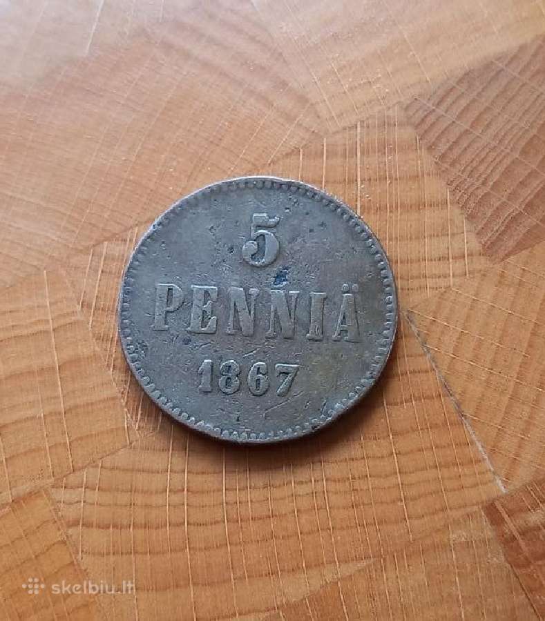 Suomija - Rusija 1867 5 peni