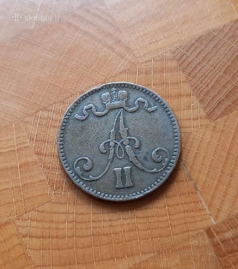Suomija - Rusija 1867 5 peni - nuotraukos Nr. 2