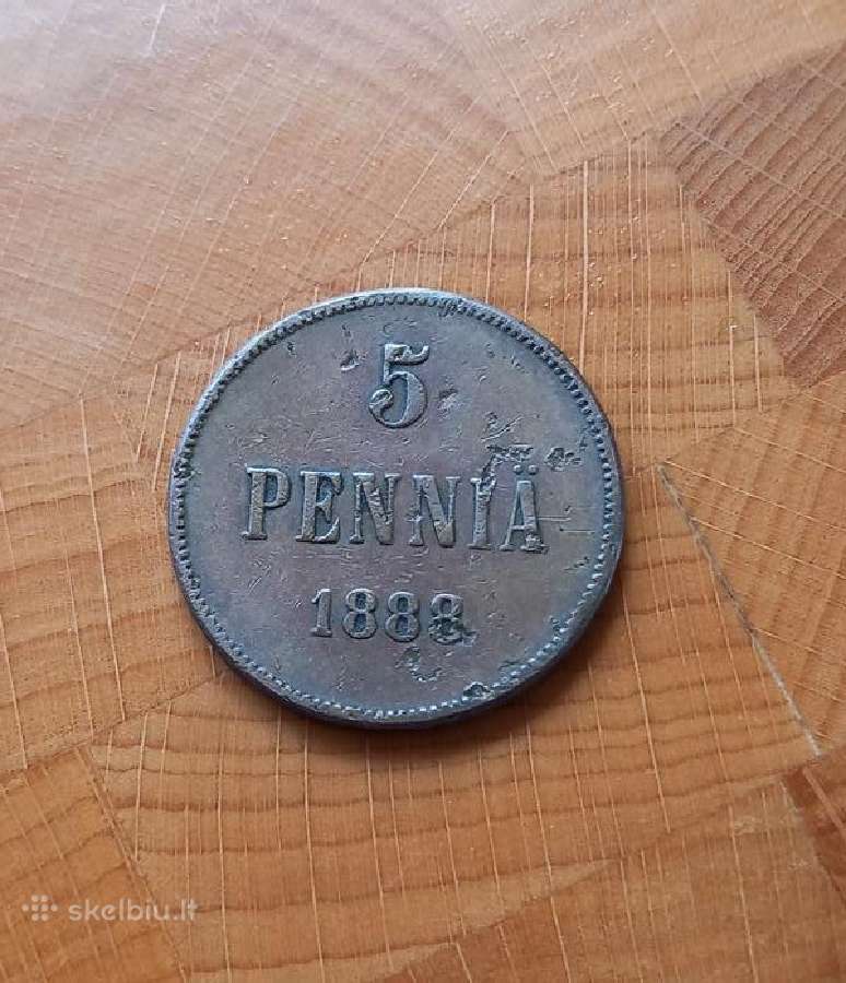 Suomija - Rusija 1888 5 peni