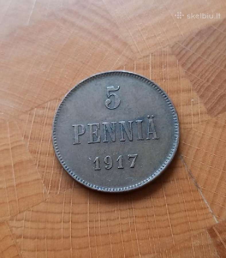 Suomija - Rusija 1917 5 peni - nuotraukos Nr. 2