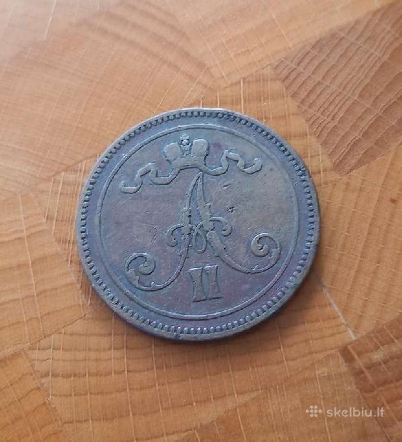Suomija - Rusija 1865 10 peni - nuotraukos Nr. 2