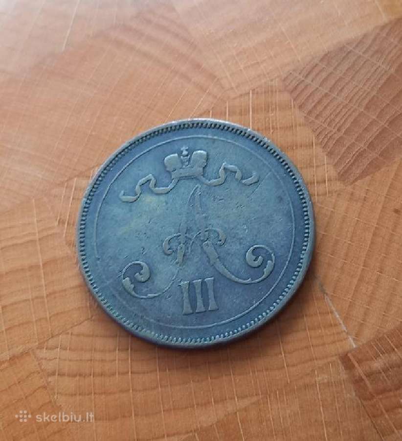 Suomija - Rusija 1890 10 peni - nuotraukos Nr. 2