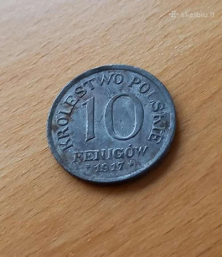 Lenkija -Karalystė 1917 10 fenigu