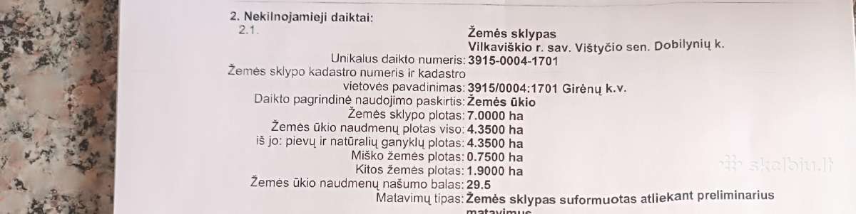 Žemės sklypas Vilkaviškio r. Vištyčio sen. - nuotraukos Nr. 11