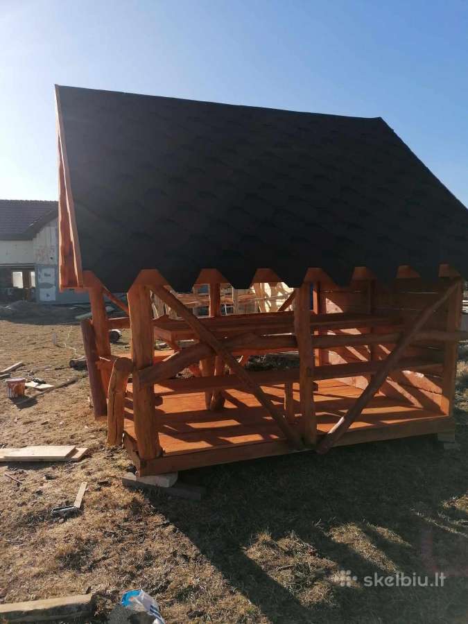 Ąžuolo rąstelių pavėsinė - nuotraukos Nr. 18