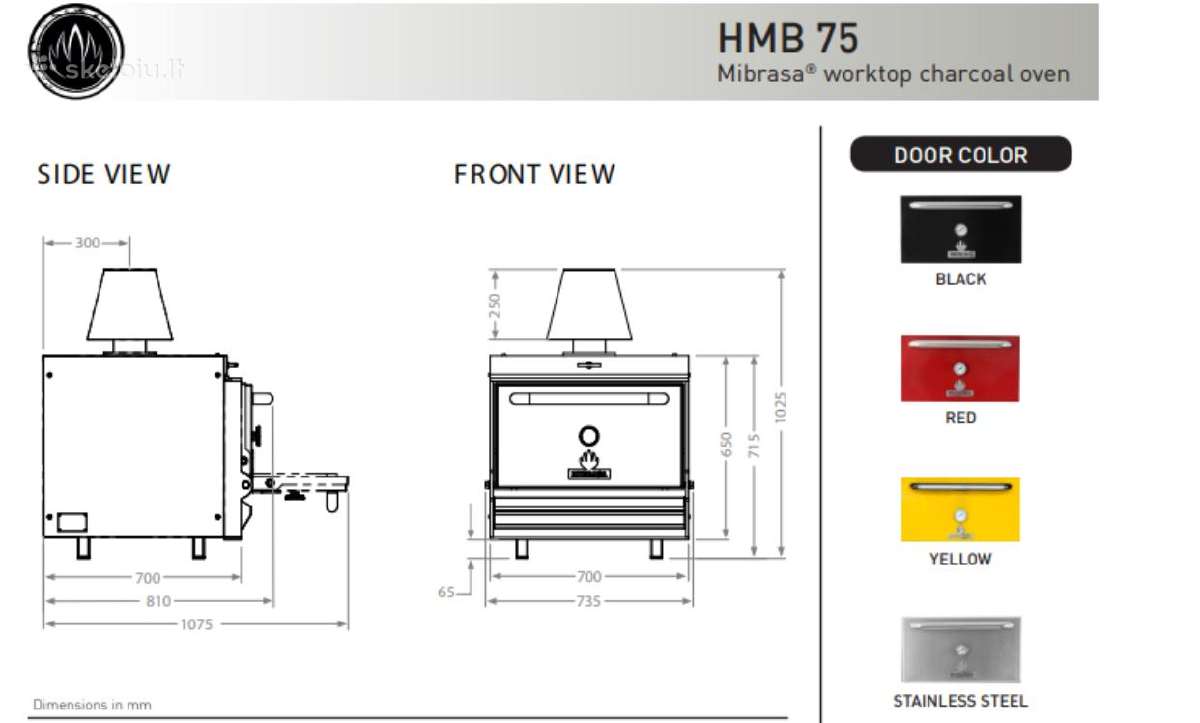 Mibrasa 70kg/h anglies grilis Hmb 75 - nuotraukos Nr. 2