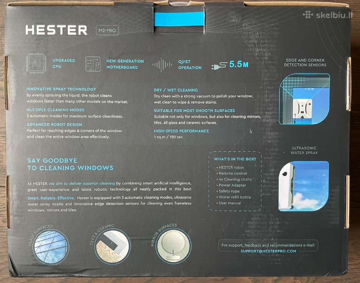 Langų valymo robotas Hester - nuotraukos Nr. 4