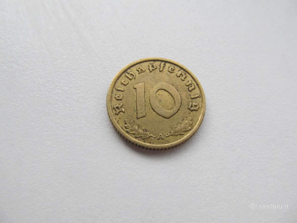 10 reichspfennig , Vokietija , 1938 A