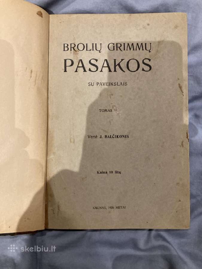 Brolių Grimų pasakos 1926 m. I tomas