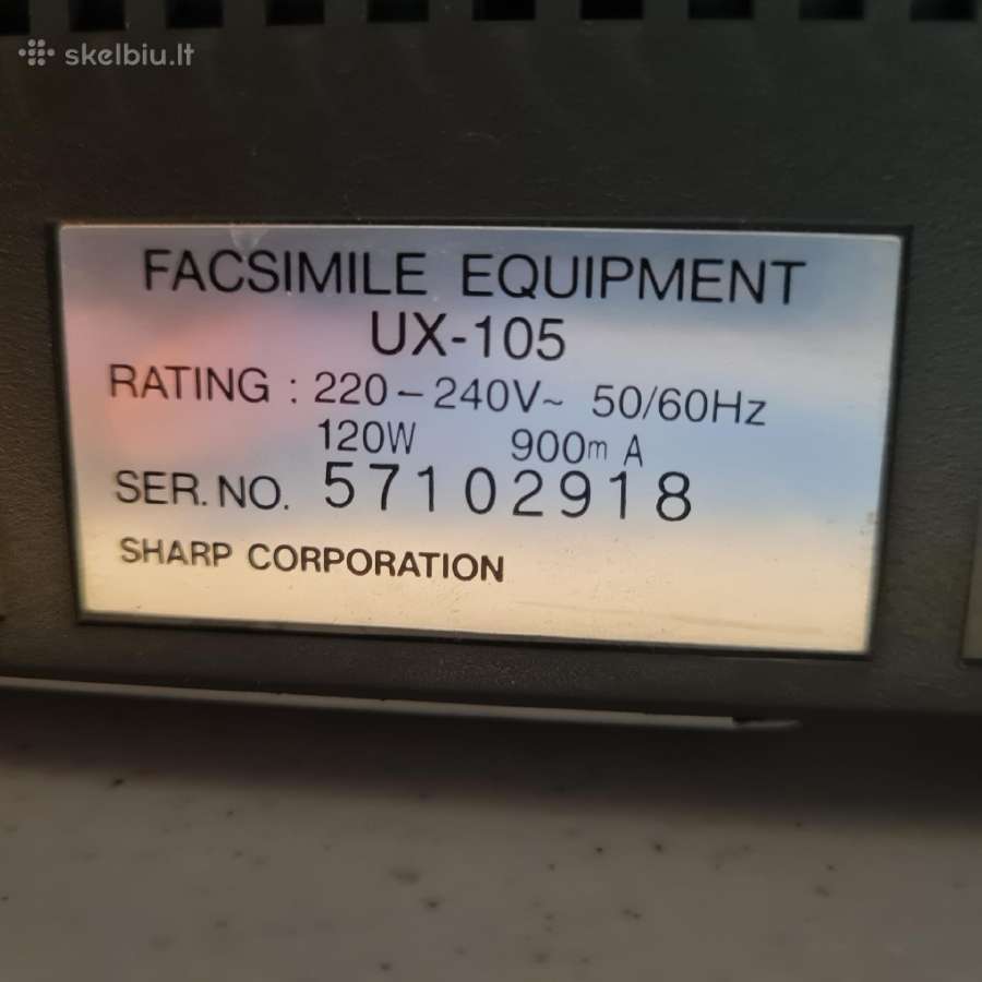 Telef/ Faksas Sharp Ux-105 - nuotraukos Nr. 4