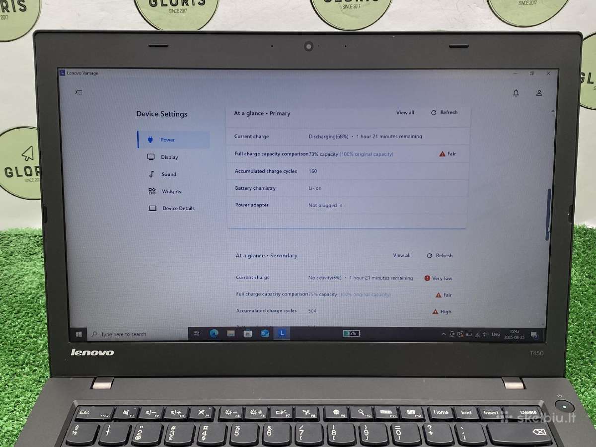 Lenovo Thinkpad T450 i3-5010u 4ram 128ssd #1-124 - nuotraukos Nr. 5