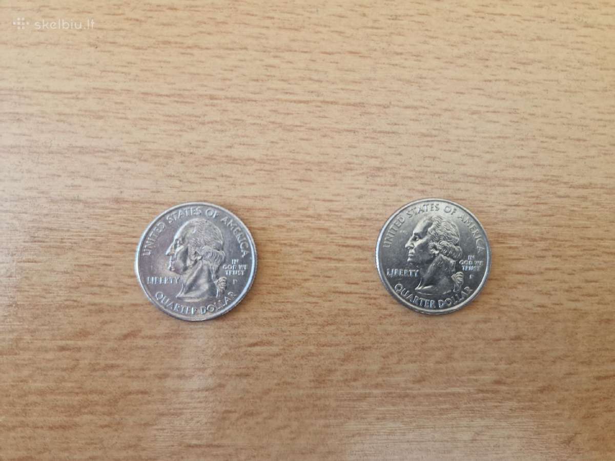 Quarter dollar monetos (2 vnt.)