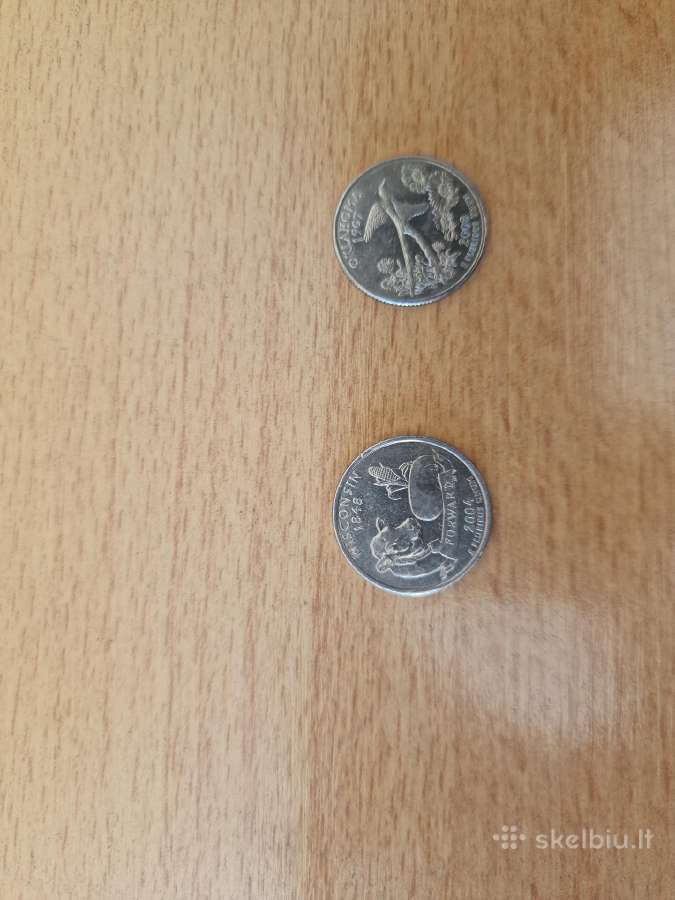 Quarter dollar monetos (2 vnt.) - nuotraukos Nr. 2