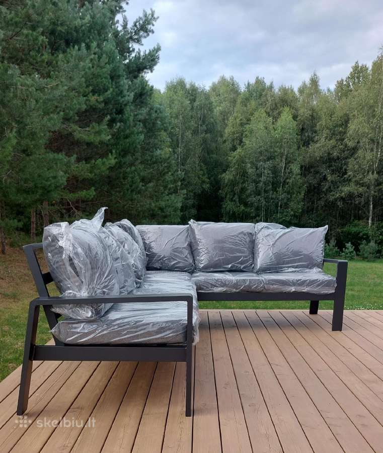 Aliuminis kampas,sofa. Aliuminiai foteliai. Stalas - nuotraukos Nr. 6