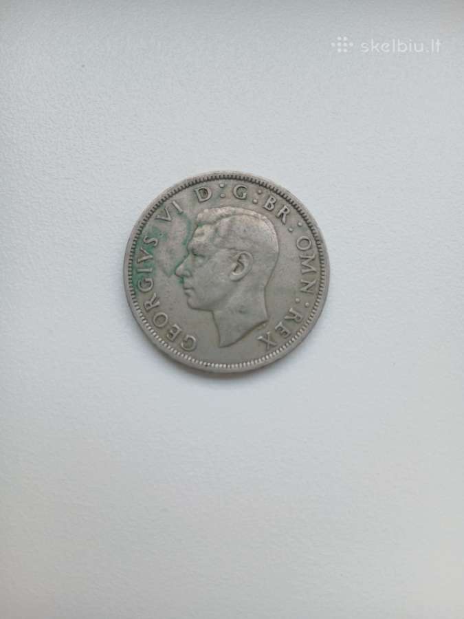 Didziosios Britanijos 1948 Half Crown - nuotraukos Nr. 2