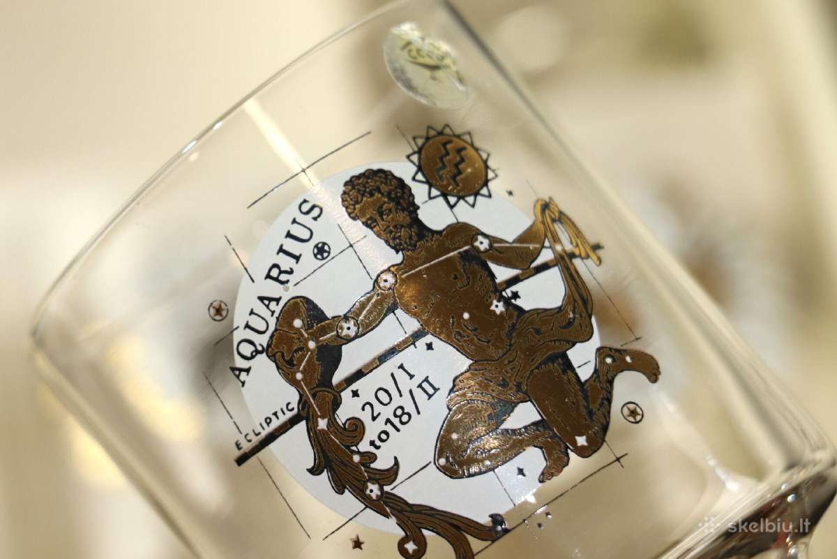 Stiklinės "Zodiakai" (12 št.), Stiklas, Gamykla " - nuotraukos Nr. 7
