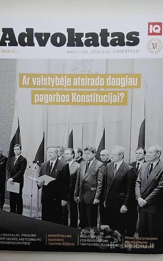 Žurnalas Advokatas 2022 m. Nr.4.