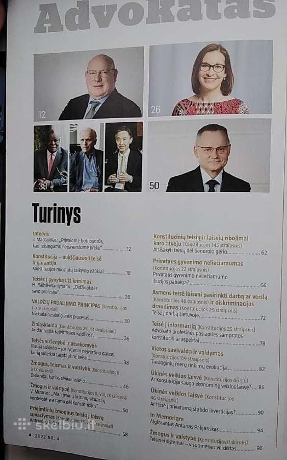 Žurnalas Advokatas 2022 m. Nr.4. - nuotraukos Nr. 2