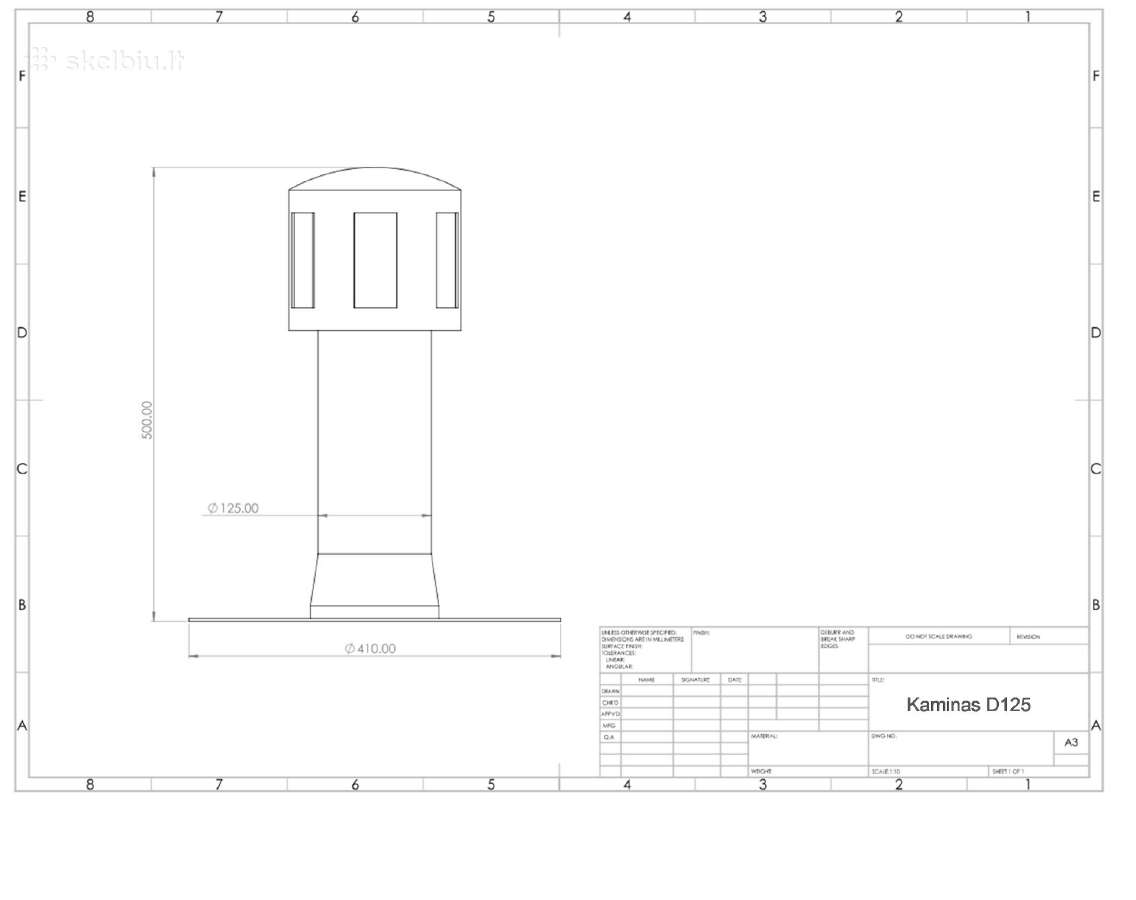 Ventiliacinis kaminas D125 - nuotraukos Nr. 7