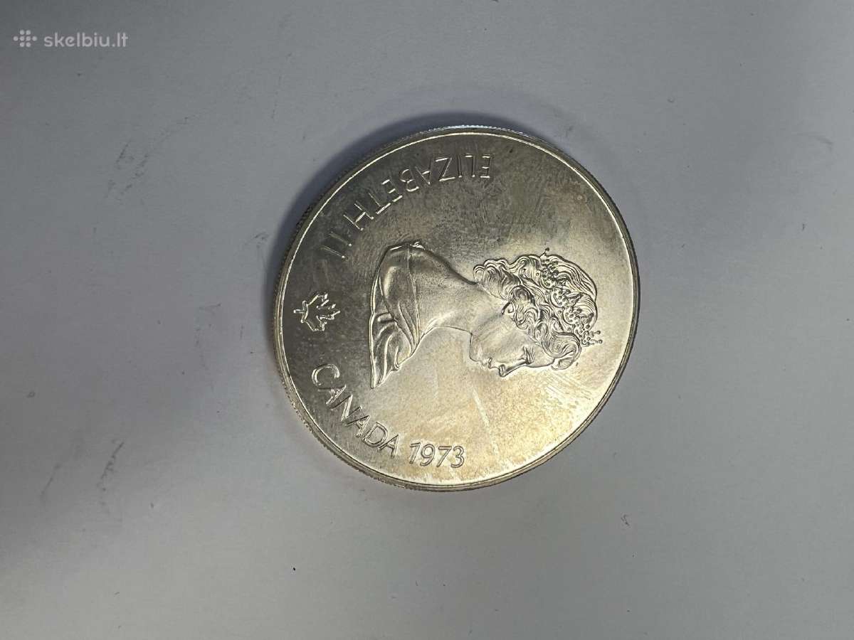 Kanada 5 doleriai, 1973 sidabras,bankinis stovis