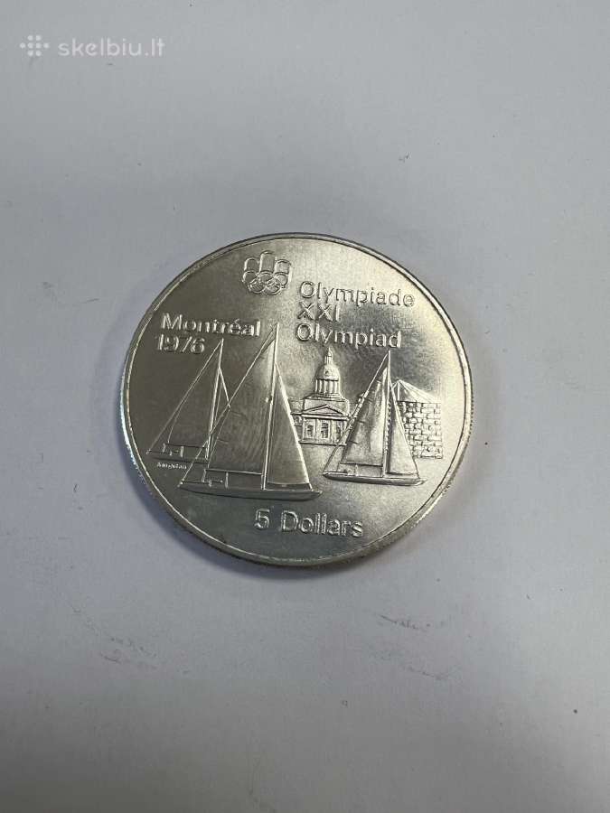 Kanada 5 doleriai, 1973 sidabras,bankinis stovis - nuotraukos Nr. 2