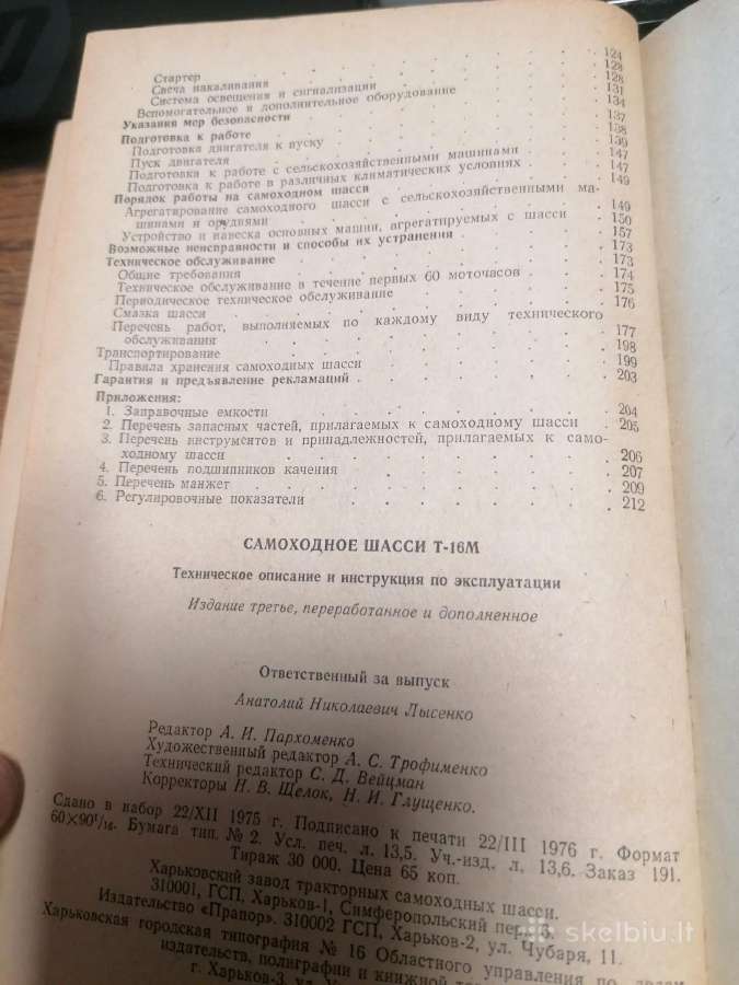 T 16 M traktoriaus knyga - nuotraukos Nr. 10