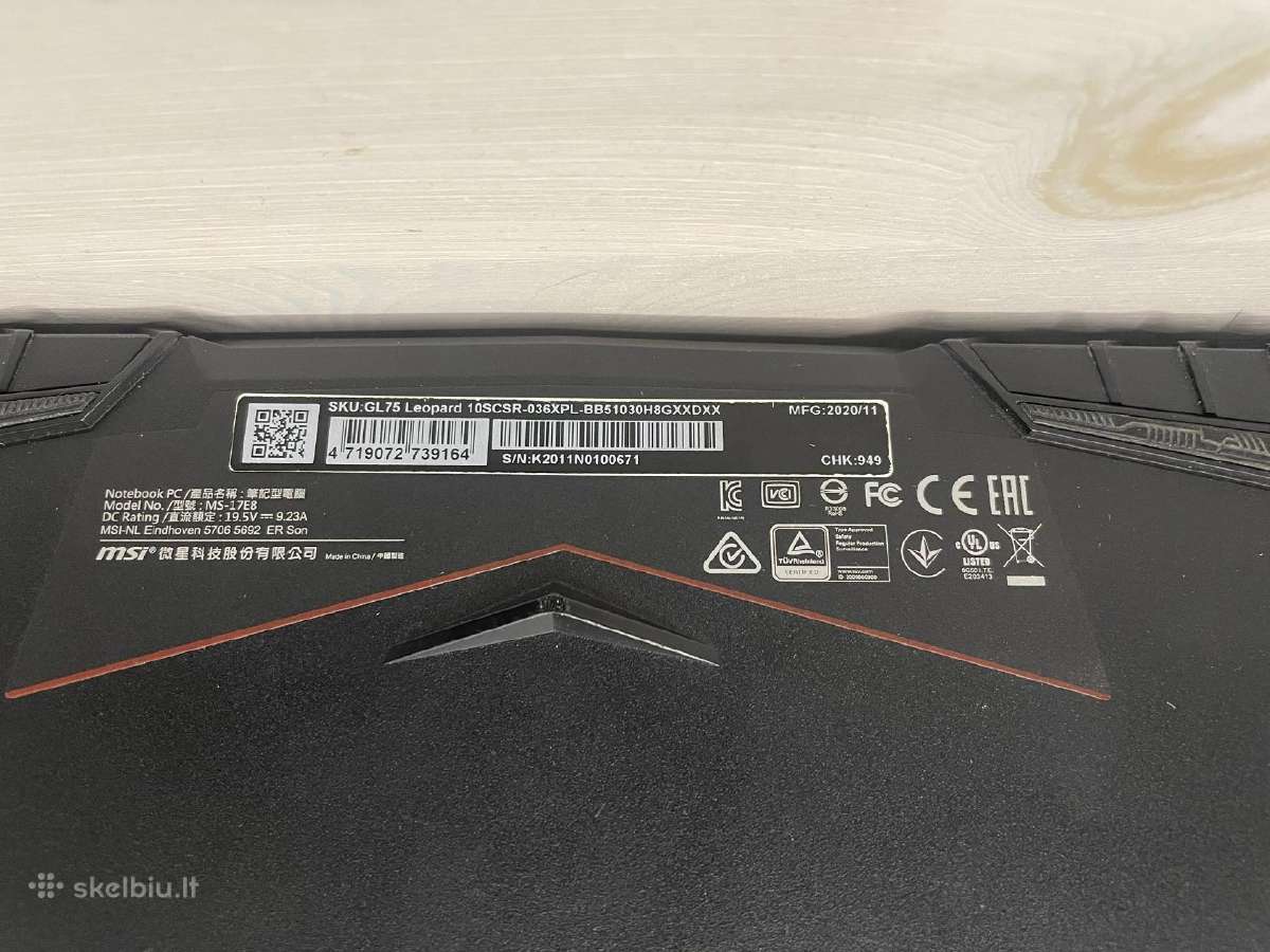 Msi Gl75 Leopard - nuotraukos Nr. 4