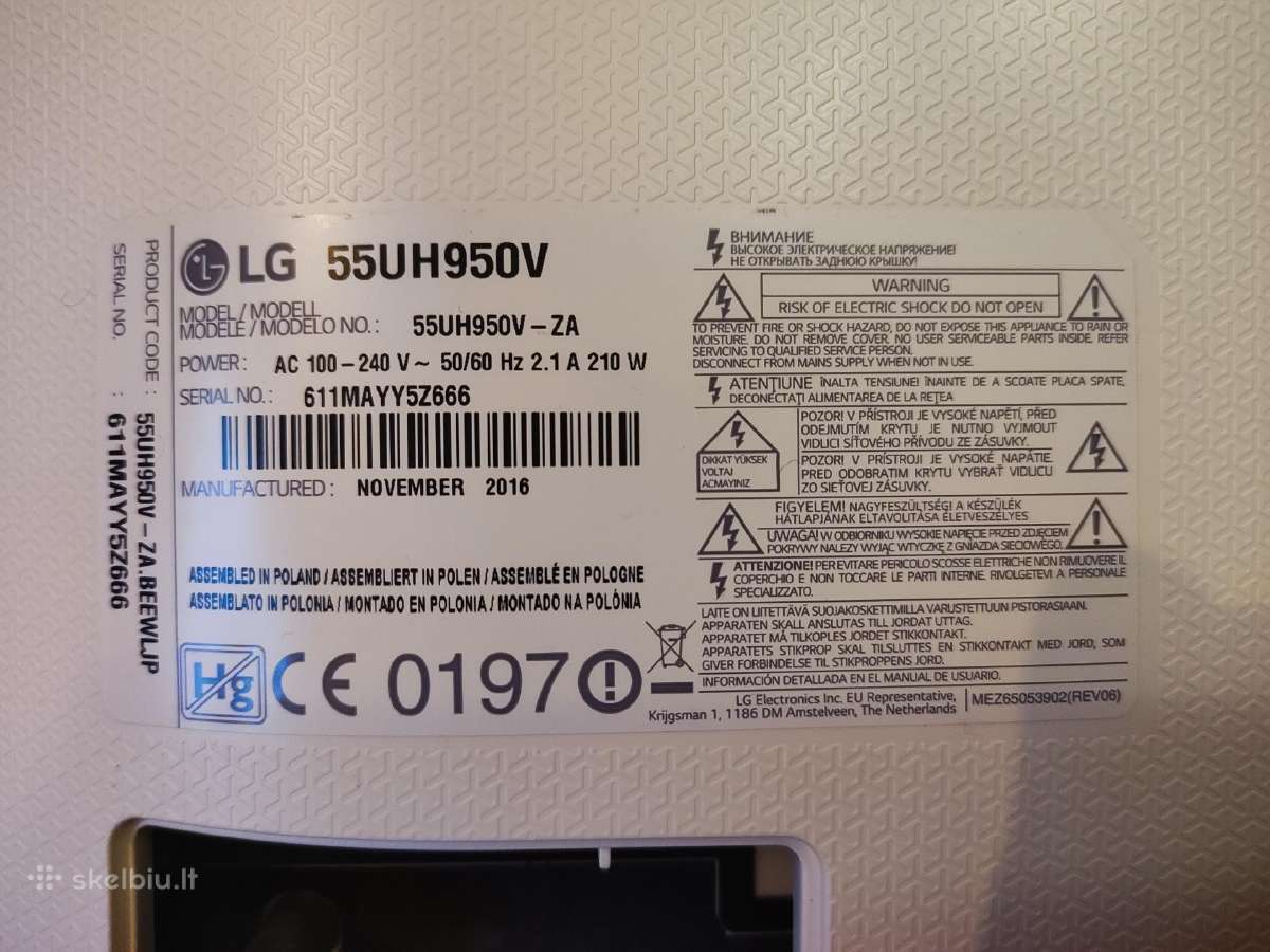 LG LED LCD (LED Plus)i 55uh950v - nuotraukos Nr. 7