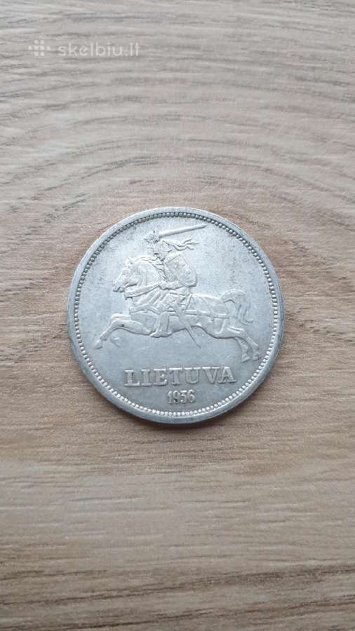 1936 metų 5 litai Basanavičius - nuotraukos Nr. 2