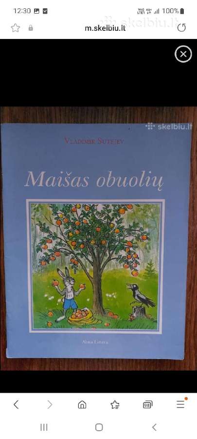 Maišas uobuolių vaikiška knygutė