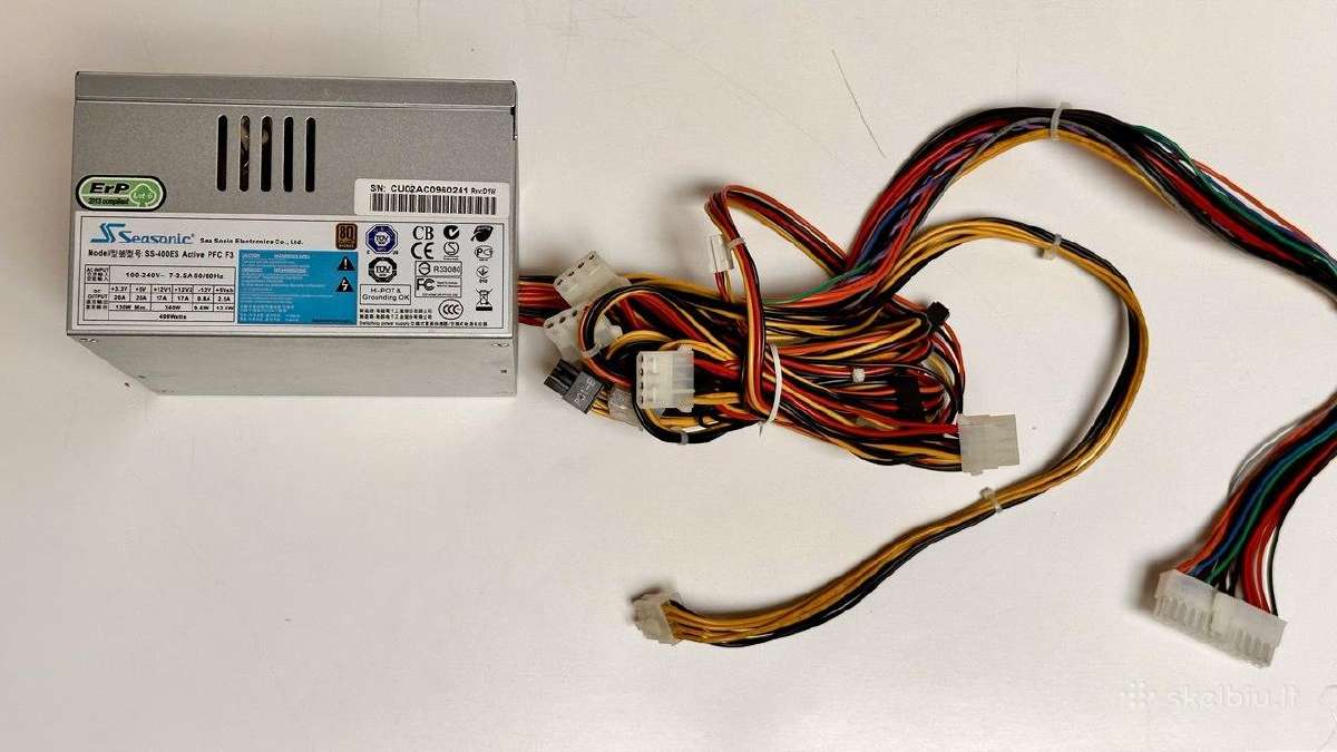 Psu Seasonic Ss-400es Active Pfc F3 - nuotraukos Nr. 3