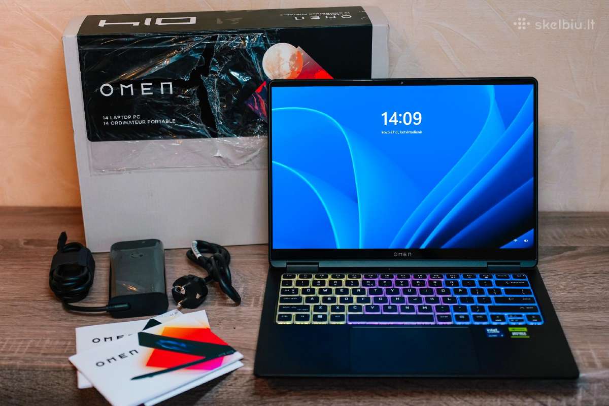 Naujas Hp Omen Transcend 14 nešiojamas kompiuteris