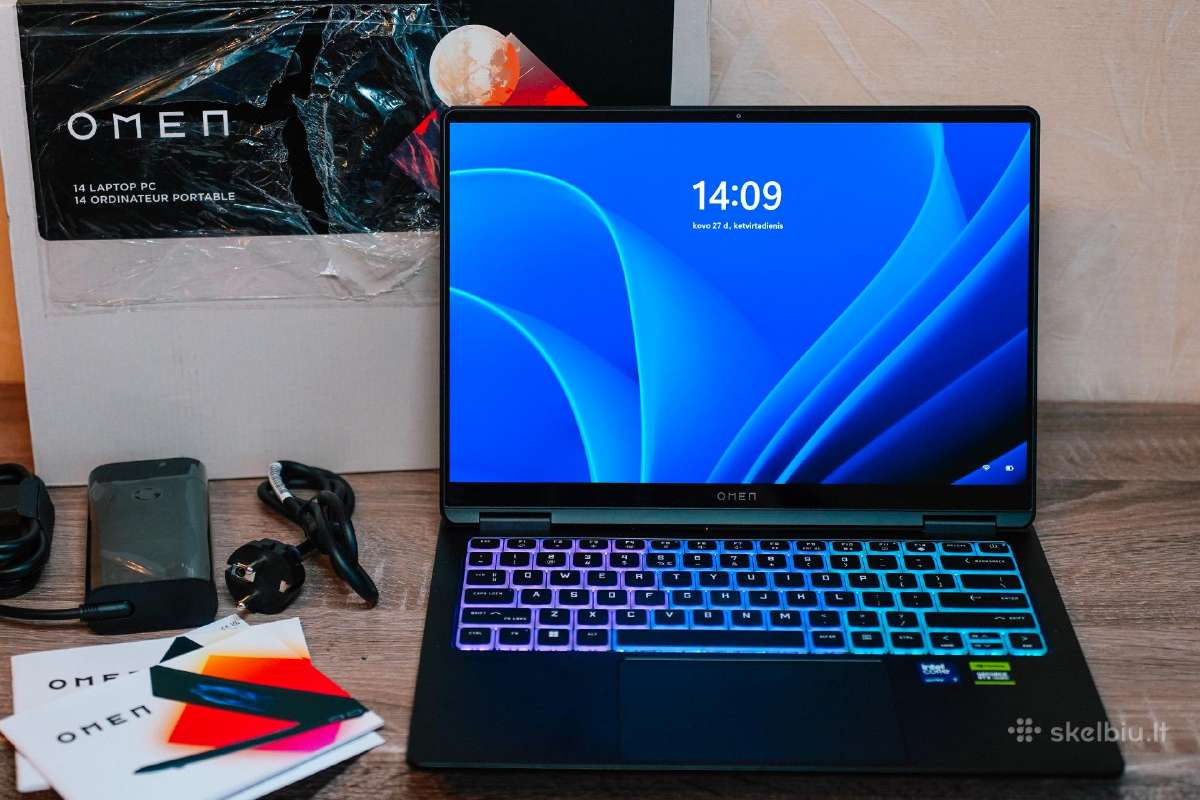 Naujas Hp Omen Transcend 14 nešiojamas kompiuteris - nuotraukos Nr. 3