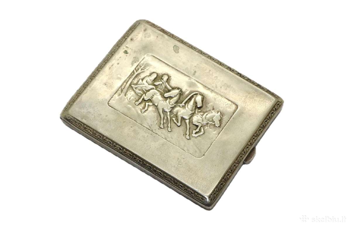 Cigarečių dėtuvė "Тrojka", Меtalas, 1930 metai, - nuotraukos Nr. 2
