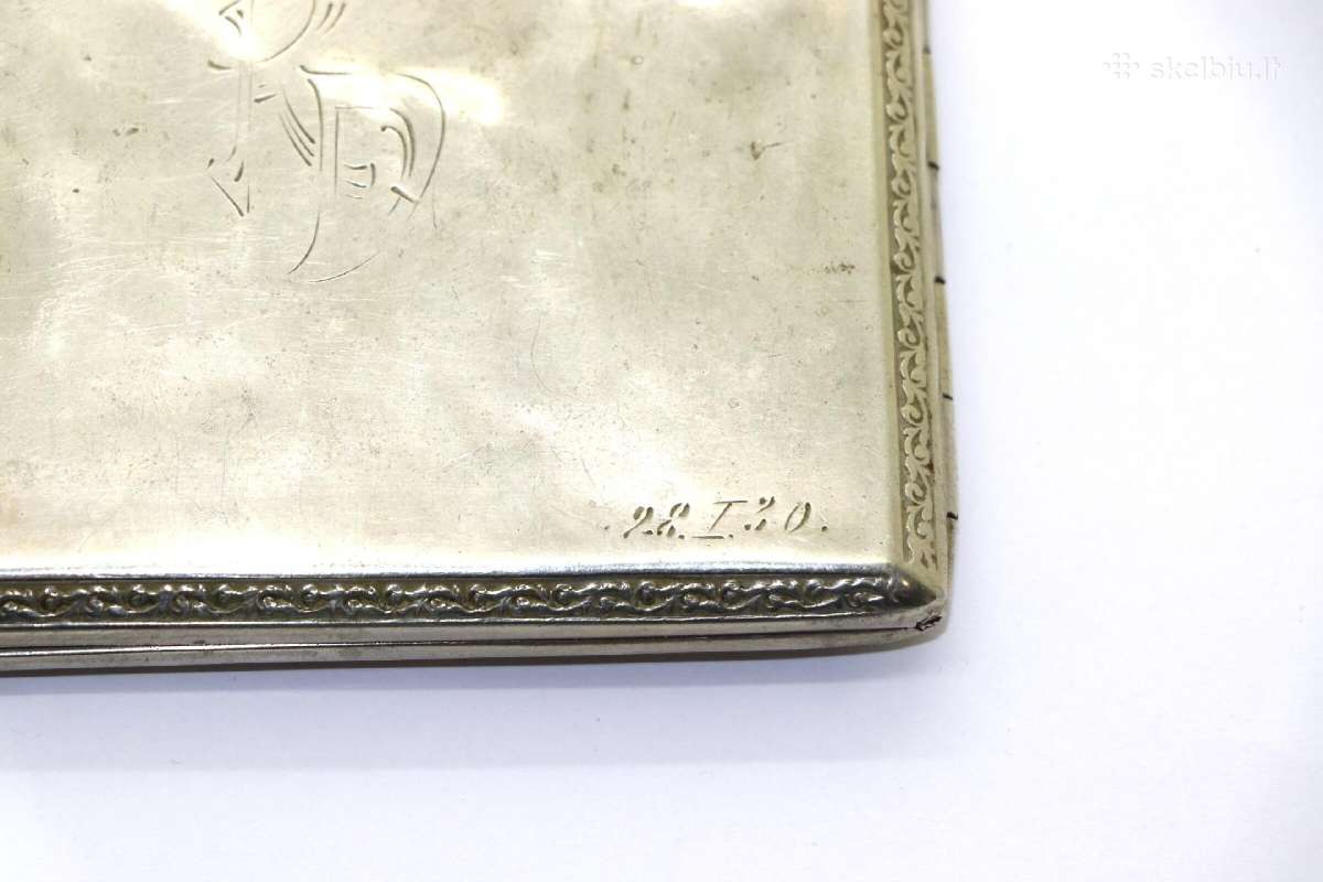 Cigarečių dėtuvė "Тrojka", Меtalas, 1930 metai, - nuotraukos Nr. 4
